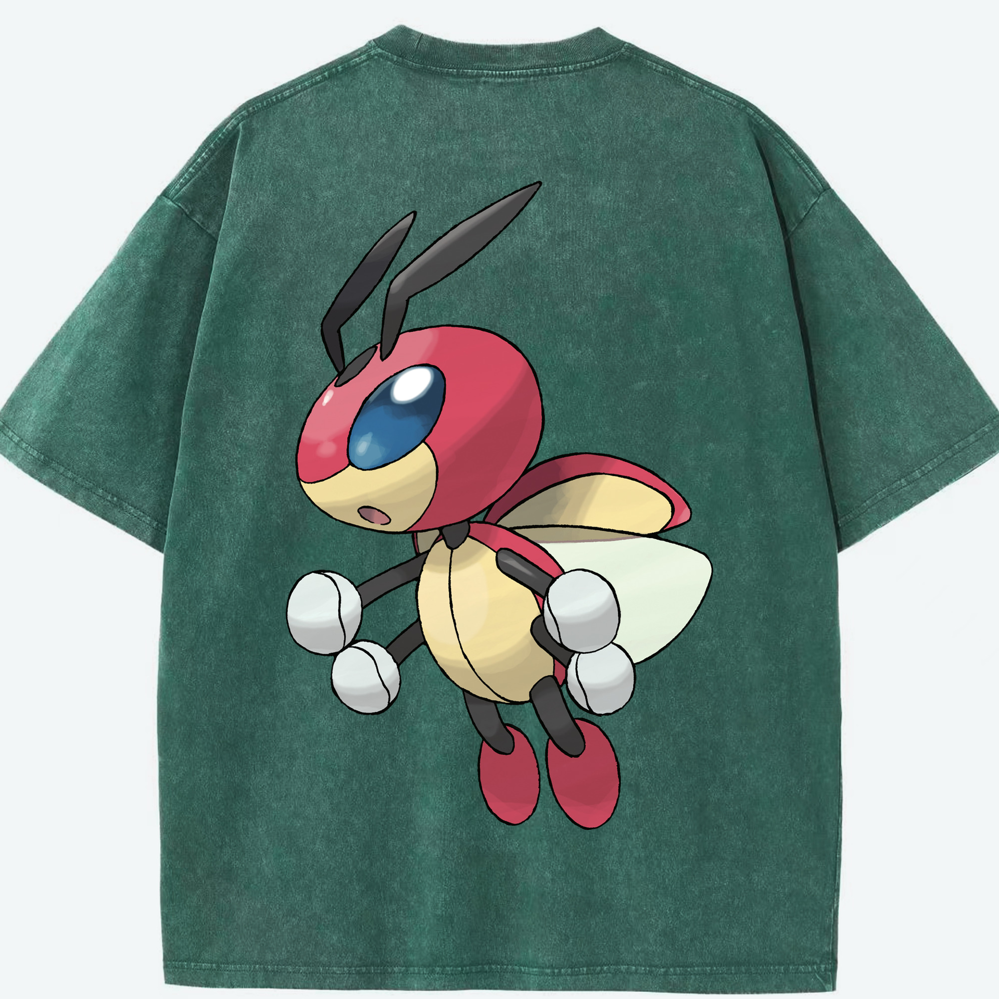 （画像用） ポケットモンスター Pokémon 綿100% ヴィンテージ風 半袖Tシャツ（背面プリント）